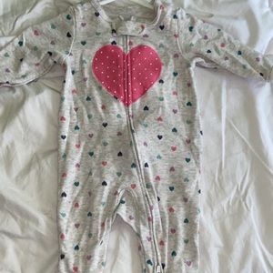 3m baby girl footed pajamas